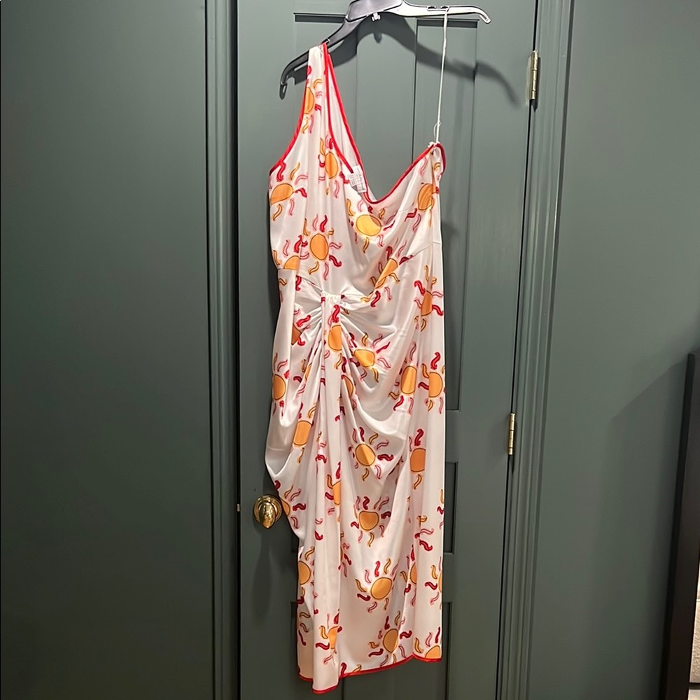 Never Fully Dressed Orange One Shoulder Sundress